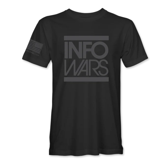Blacked Out Infowars Premium Fundraiser T-Shirt – Infowars Store