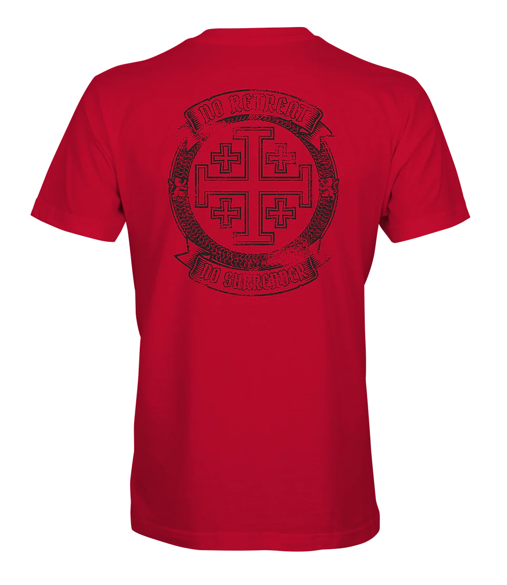 Deus Vult: No Retreat No Surrender T-Shirt - Infowars Store