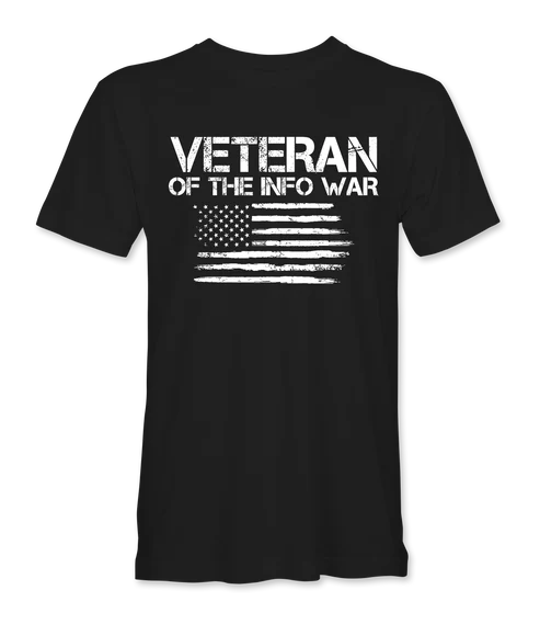 Veteran Of The Infowar Flag T-Shirt - Infowars Store