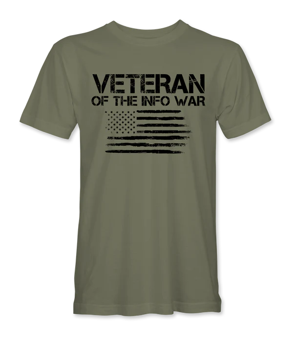 Veteran Of The Infowar Flag T-Shirt - Infowars Store