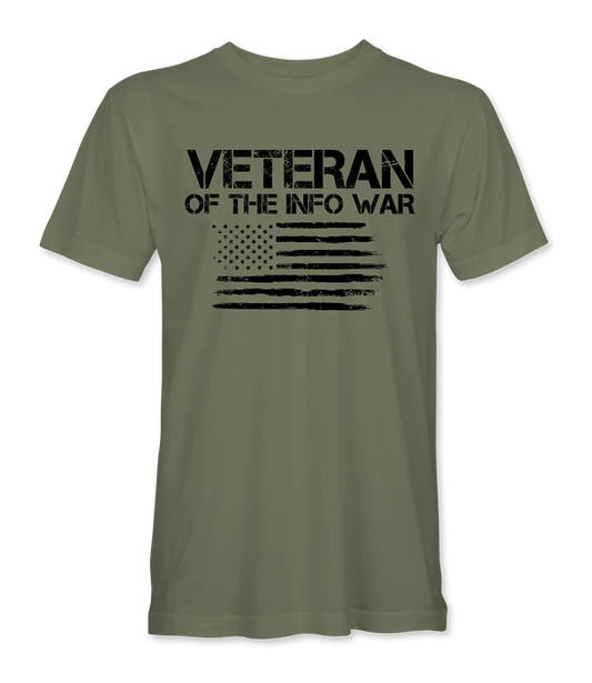 Veteran Of The Infowar Flag T-Shirt - Infowars Store