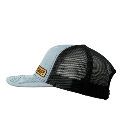 Infowars Store Gray Leather Patch Hat